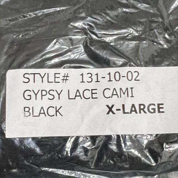 San Francisco City Lights Gypsy Lace Cami Tank Top Black Size XL NEW - Picture 5 of 6